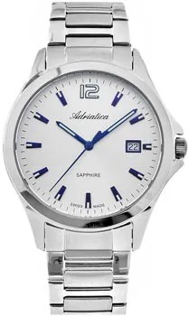 Швейцарские наручные  мужские часы Adriatica 1264.51B3Q. Коллекция Twin