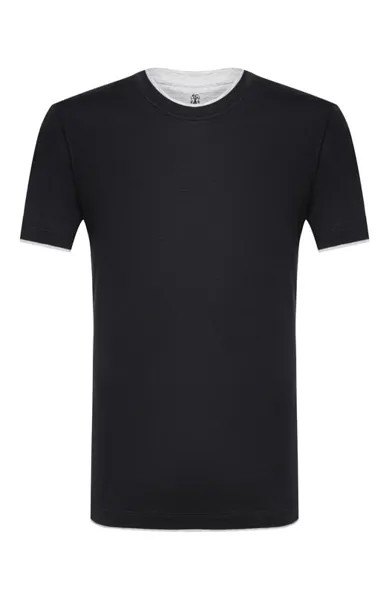Футболка из шелка и хлопка Brunello Cucinelli