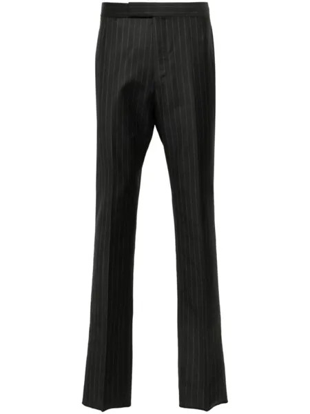 Thom Browne шерстяные брюки в тонкую полоску, серый