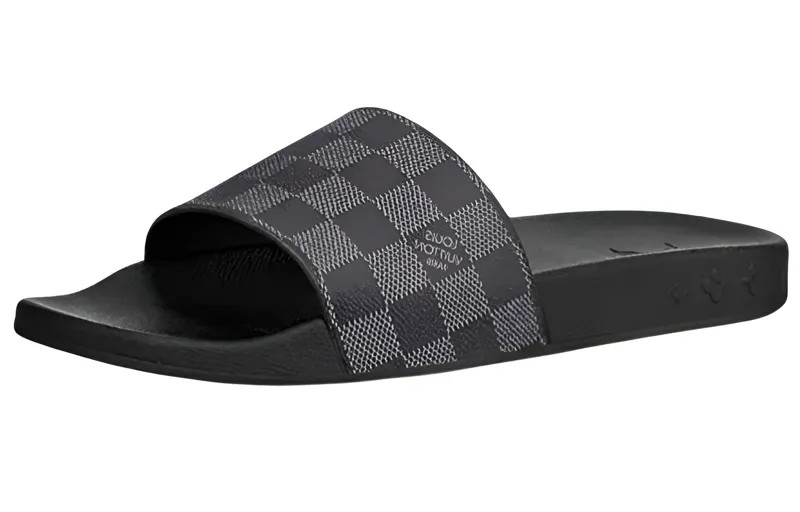 Шлепанцы Waterfront мужские черные Louis Vuitton