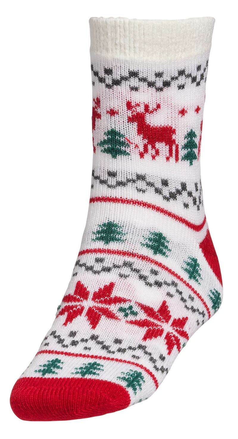 Мужские уютные праздничные носки Northeast Outfitters Fairisle с оленями, красный