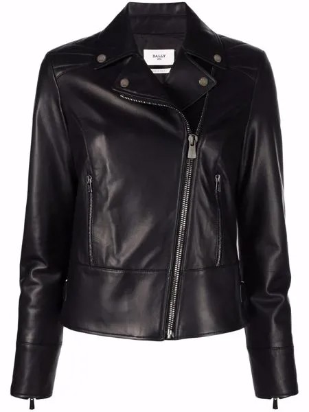 Bally asymmetric leather biker jacket