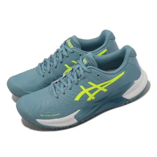 Asics GEL-Challenger 14 Gris Blue Safety Желтые женские теннисные туфли 1042A231-400