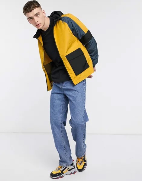 Желтая олимпийка с контрастными вставками ASOS DESIGN-Желтый