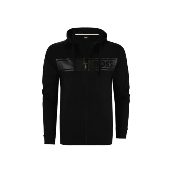 Мужская толстовка с капюшоном на молнии BOSS, Black Thunder Hugo Boss