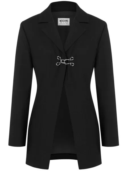 MOSCHINO JEANS пиджак с застежкой на крючок, черный