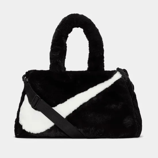 Женская большая сумка из искусственного меха Nike Sportswear, черная (DQ5804-010) Expeditedship