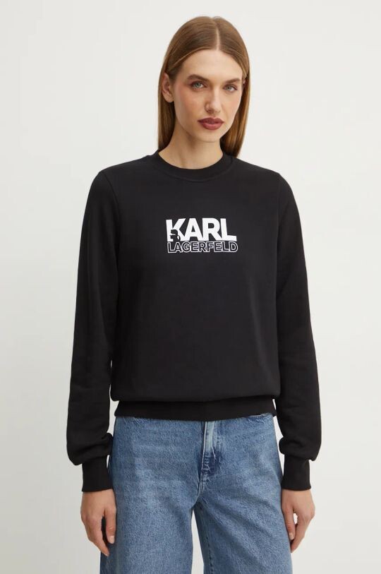 Хлопковая толстовка Karl Lagerfeld, черный