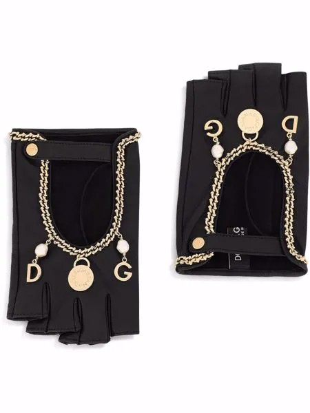Dolce & Gabbana перчатки-митенки с цепочкой