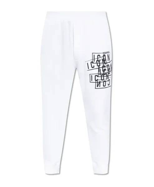 Спортивные брюки с логотипом Dsquared2, белый