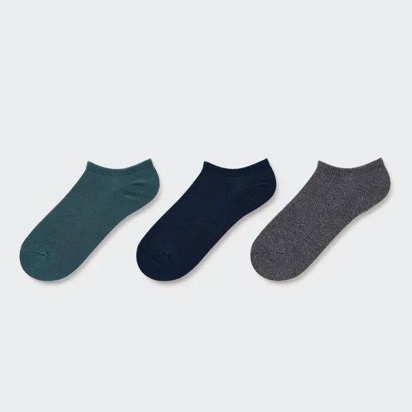 Короткие носки (три пары) Uniqlo, темно-зеленый