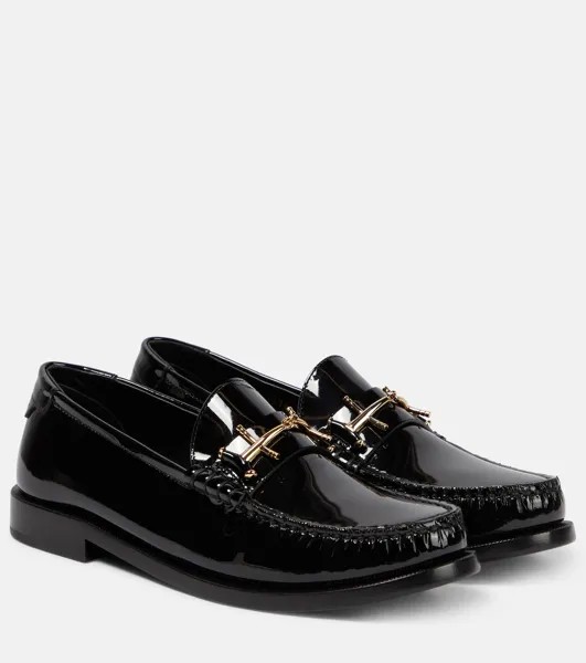 Лоферы из лакированной кожи Le Loafer Saint Laurent, черный