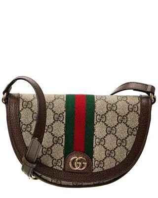 Gucci Ophidia Mini Gg Supreme Женская сумка на плечо из ткани и кожи бежевая