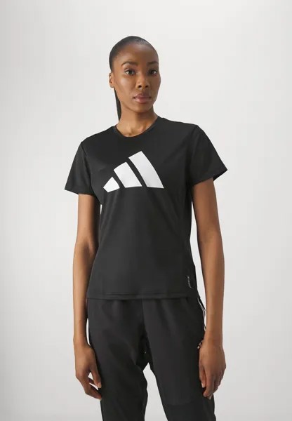Спортивная футболка RUN IT TEE adidas Performance, цвет black