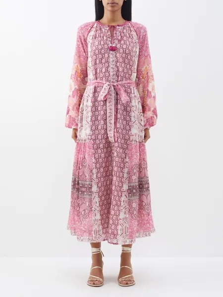 Платье макси bliss с принтом пейсли и хади D'Ascoli, розовый