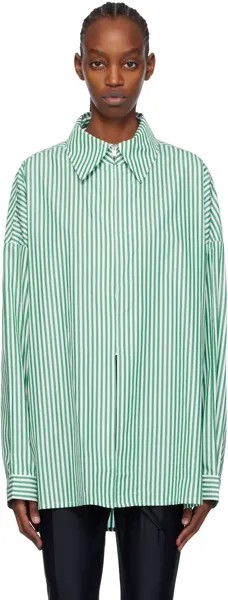 Бело-зеленая рубашка Cosala Gauge81