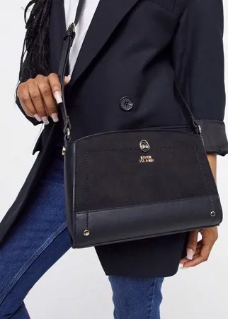 Черная сумка через плечо с закругленным верхом River Island-Черный цвет