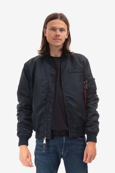 Куртка-бомбер MA-1 VF Authentic Overdyed Alpha Industries, темно-синий