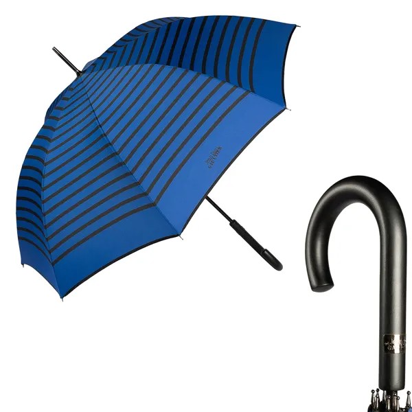 Зонт-трость женский полуавтоматический Jean Paul Gaultier 206-LA blu/noir