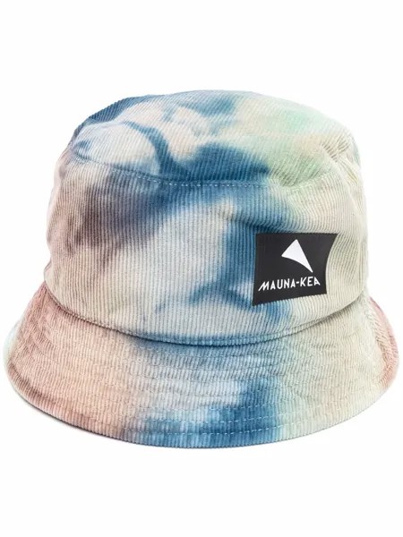Mauna Kea tie dye-print logo-patch bucket hat