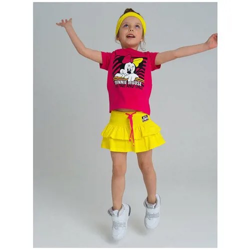 Юбка-шорты playToday, размер 110, желтый