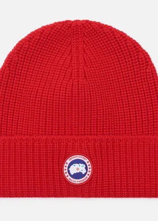 Шапка Canada Goose Arctic Disc Rib Toque, цвет красный