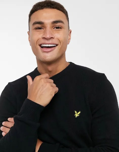 Черный джемпер с добавлением овечьей шерсти Lyle & Scott-Черный цвет