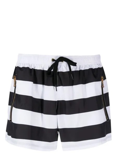 Moschino плавки-шорты с логотипом, черный
