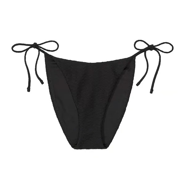 Плавки бикини Victoria's Secret Swim Mix & Match Side-Tie Cheeky Fishnet, черный