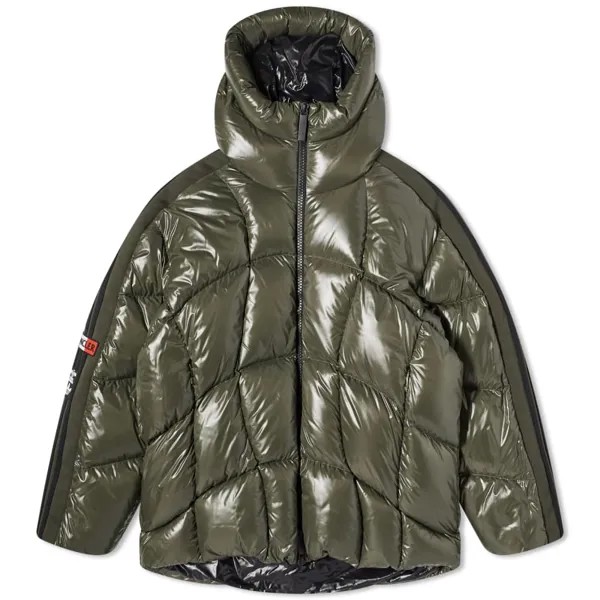 Пуховик Beiser Moncler Genius x Adidas Originals, оливковый