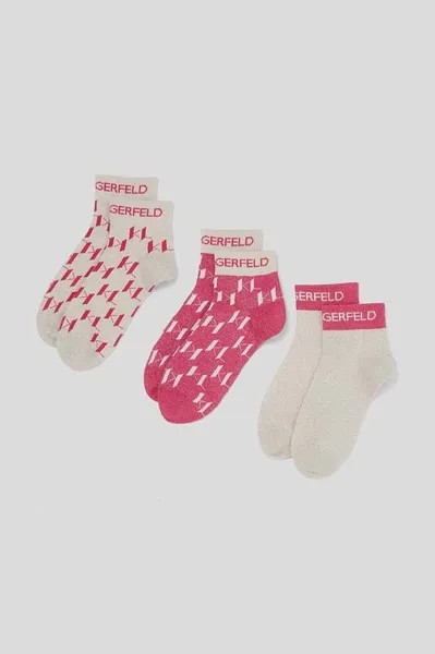 3 пары носков Karl Lagerfeld, розовый
