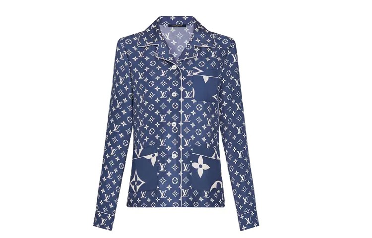 Рубашка женская Louis Vuitton, синий