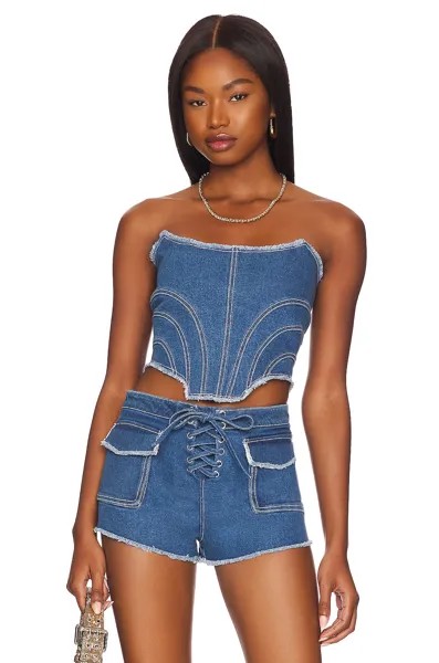 Топ h:ours London Corset, цвет Dark Blue