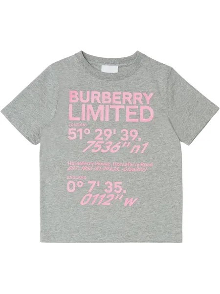 Burberry Kids футболка с принтом