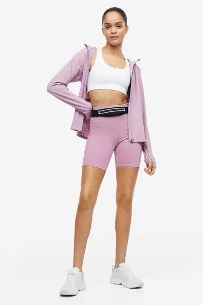 Спортивные велосипедные шорты DryMove с карманом H&M, розовый