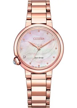Японские наручные  женские часы Citizen EM0912-84Y. Коллекция Eco-Drive