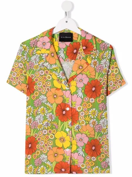 John Richmond Junior рубашка с цветочным принтом