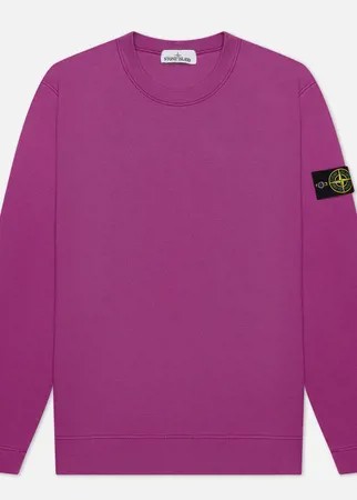 Мужская толстовка Stone Island Crew Neck Cotton Fleece, цвет фиолетовый, размер XL