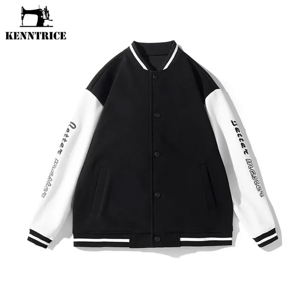 Новинка 2022, мужская одежда Kenntrice, модная бейсбольная куртка без воротника в японском стиле, уличная одежда, мужское спортивное пальто