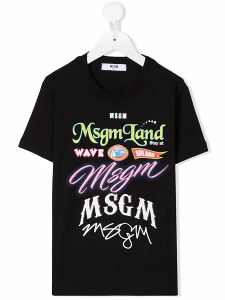 MSGM Kids футболка с надписью