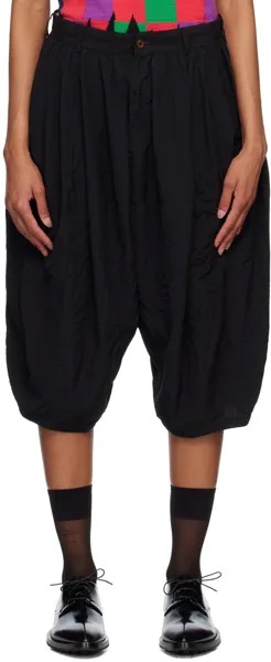 Черные шорты со сборками Comme des Garçons Homme Plus