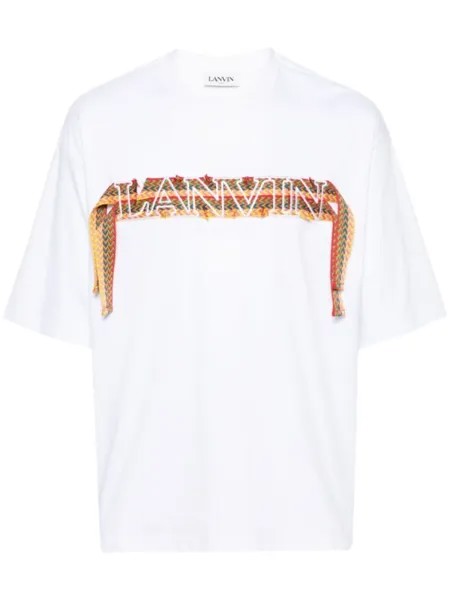 Lanvin футболка Curb с вышивкой, белый