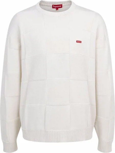 Supreme джемпер в шахматную клетку с логотипом