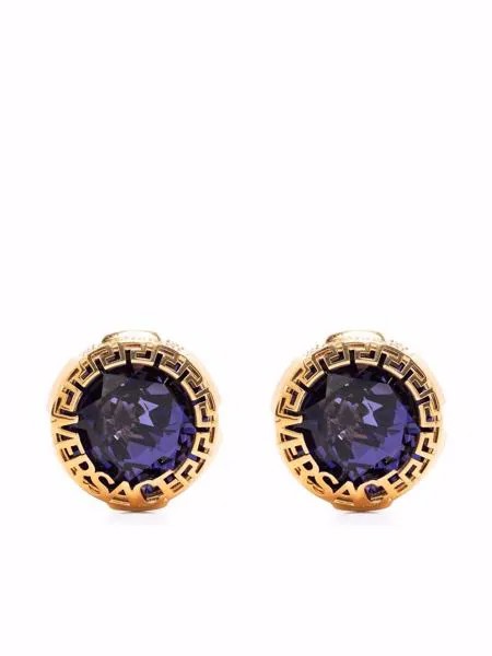Versace серьги Greca с гравировкой логотипа