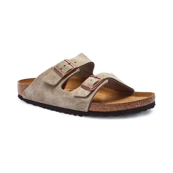 Кожаные тапочки Arizona bs Birkenstock, бежевый