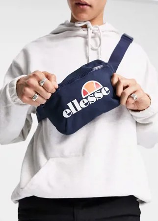 Темно-синяя сумка-кошелек на пояс с крупным логотипом ellesse-Темно-синий