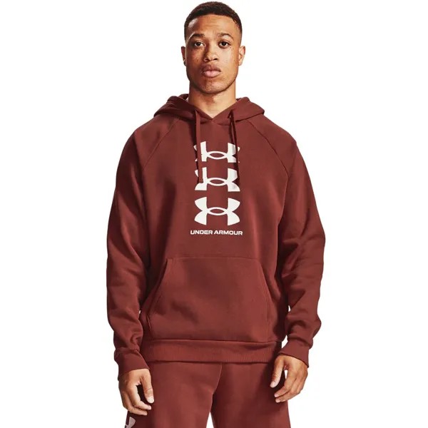 Толстовка мужская Under Armour Men's Rival Fleece Multilogo Hoodie бордовая M