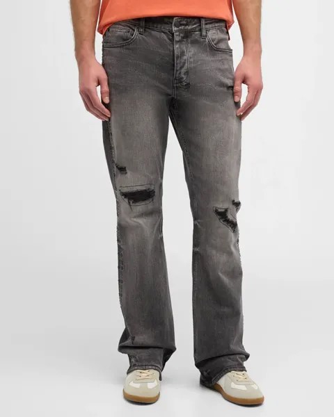 Мужские джинсы Bronko Black Metal Bootcut Denim Ksubi, цвет Black