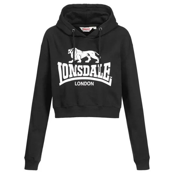 Худи Lonsdale Roxeth Cropped, черный