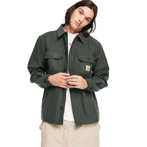 Рубашка Carhartt WIP wiston overshirt, зеленый